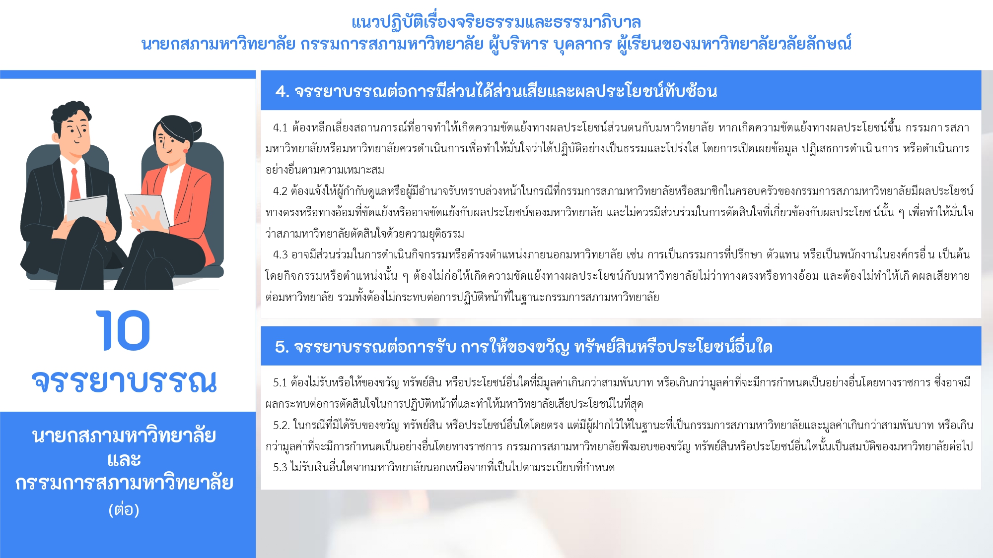 แนวปฏิบัติ Dos & Don’ts | สำนักงานสภามหาวิทยาลัยวลัยลักษณ์
