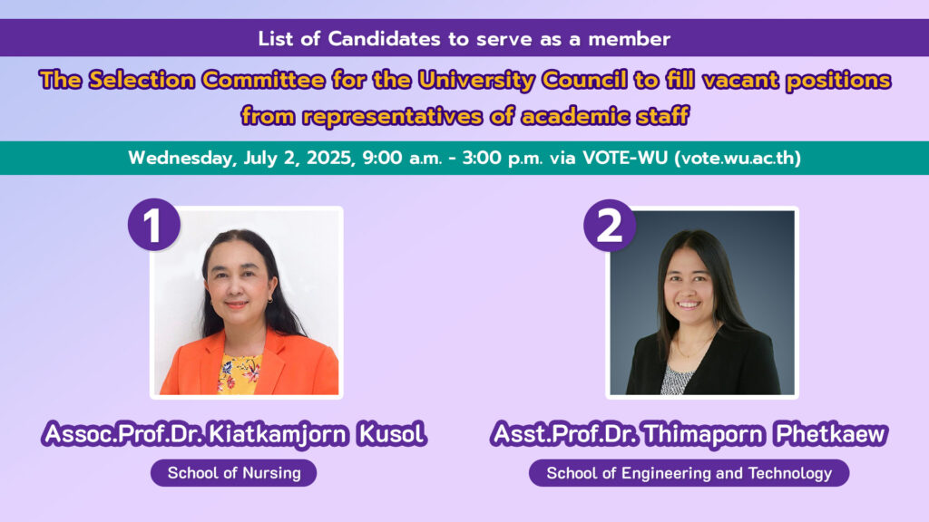 ผู้เข้ารับการเลือกตั้ง สาย ว - 2 ก.ค. 68 Eng