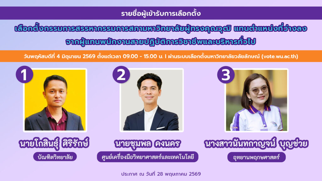 รายชื่อผู้เข้ารับการเสนอชื่อกรรมการสรรหากรรมการสภาฯ ผู้ทรงแทนที่ว่างลง สาย ป